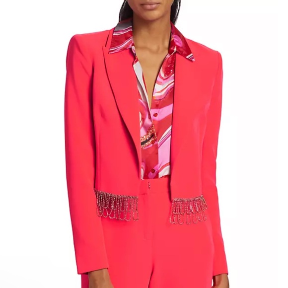 L'Agence Jeweled Jen Jeweled Cropped Blazer - Picture 2 of 11